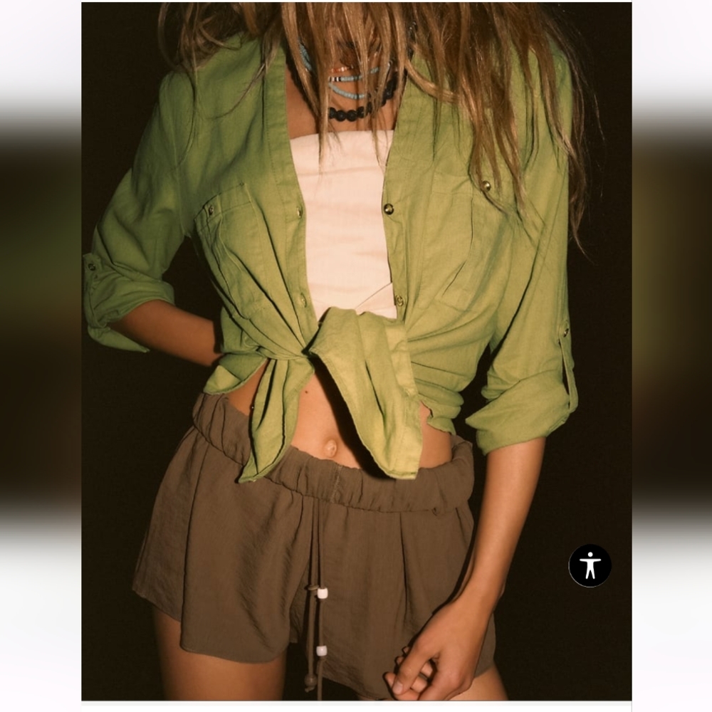 Zara drawstring shorts